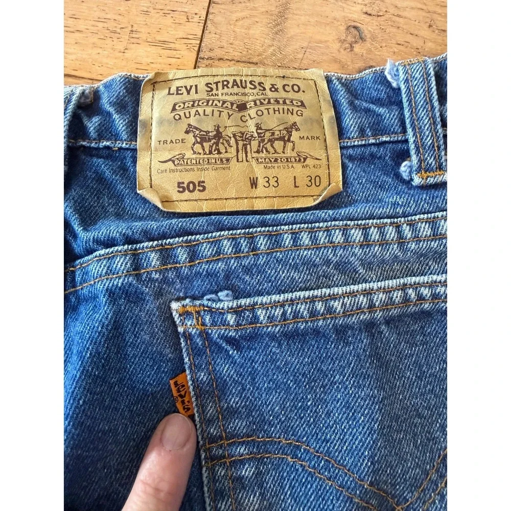 Levi's‎ 505 Jeans 33x30 Blue Vintage Orange Tab Made in USA (1783)